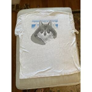 Canadian Mist Gray T-Shirt XL Single Stitch Vintage 80s 90s Wolf Logo Tee